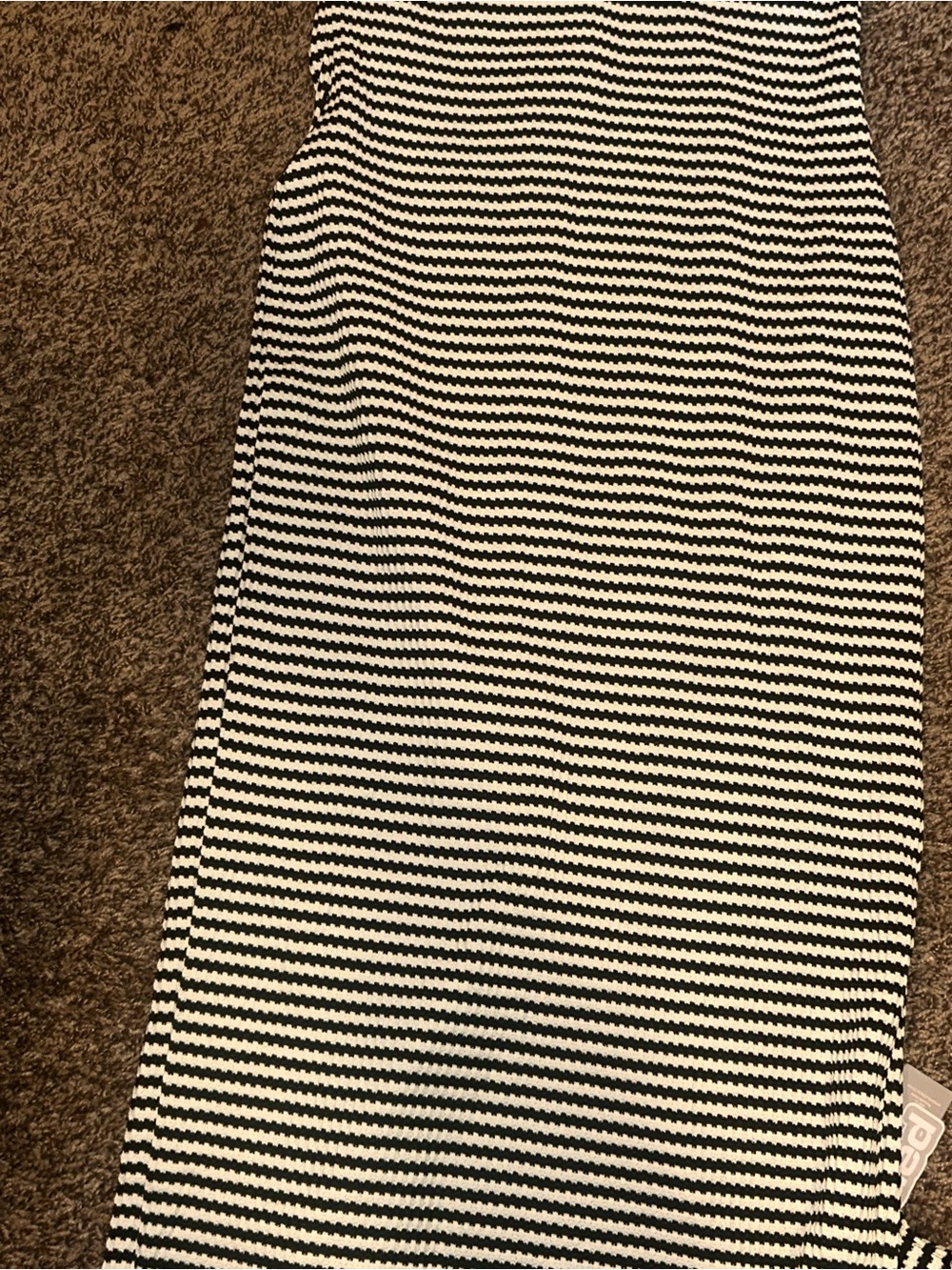 Missguided Black and White Striped Pencil Skirt